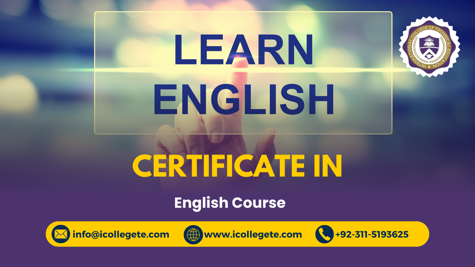 Certificate in English course