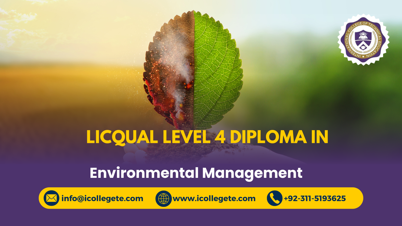 LICQual Level 4 Diploma in Environmental Management