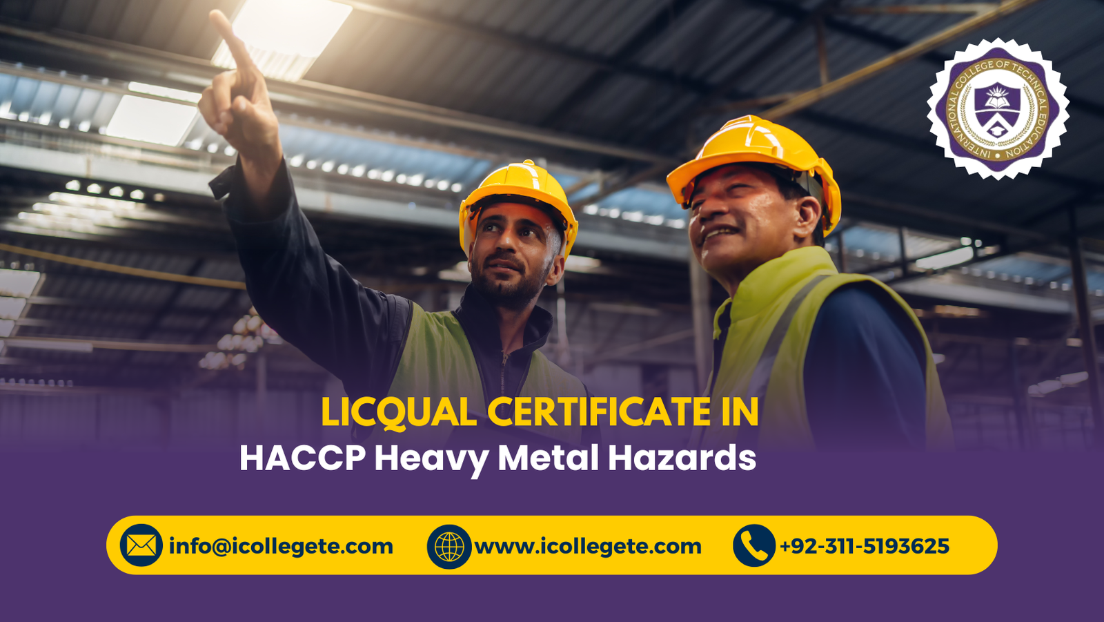 LICQual Certificate in HACCP Heavy Metal Hazards