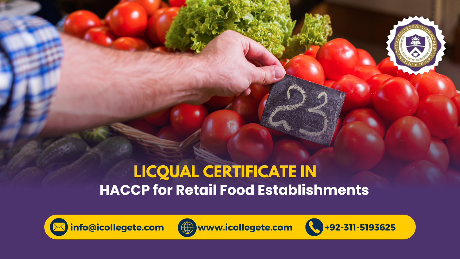 LICQual Certificate in HACCP for Retail Food Establishments