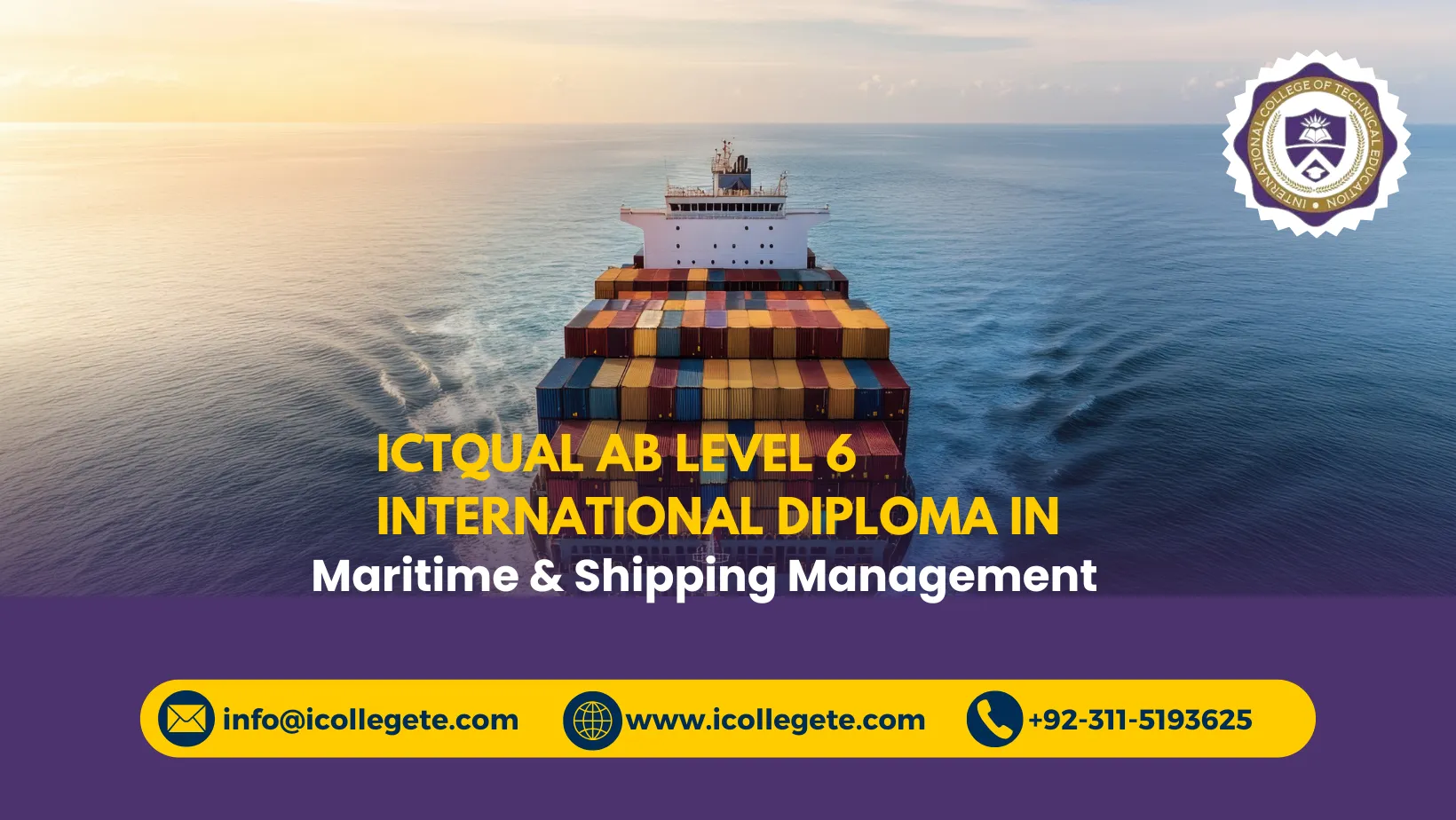 ICTQual AB Level 6 International Diploma in Maritime & Shipping Management