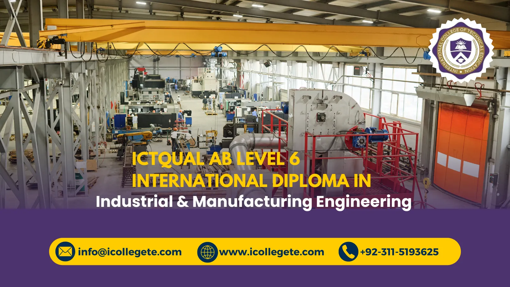 ICTQual AB Level 6 International Diploma in Industrial & Manufacturing Engineering