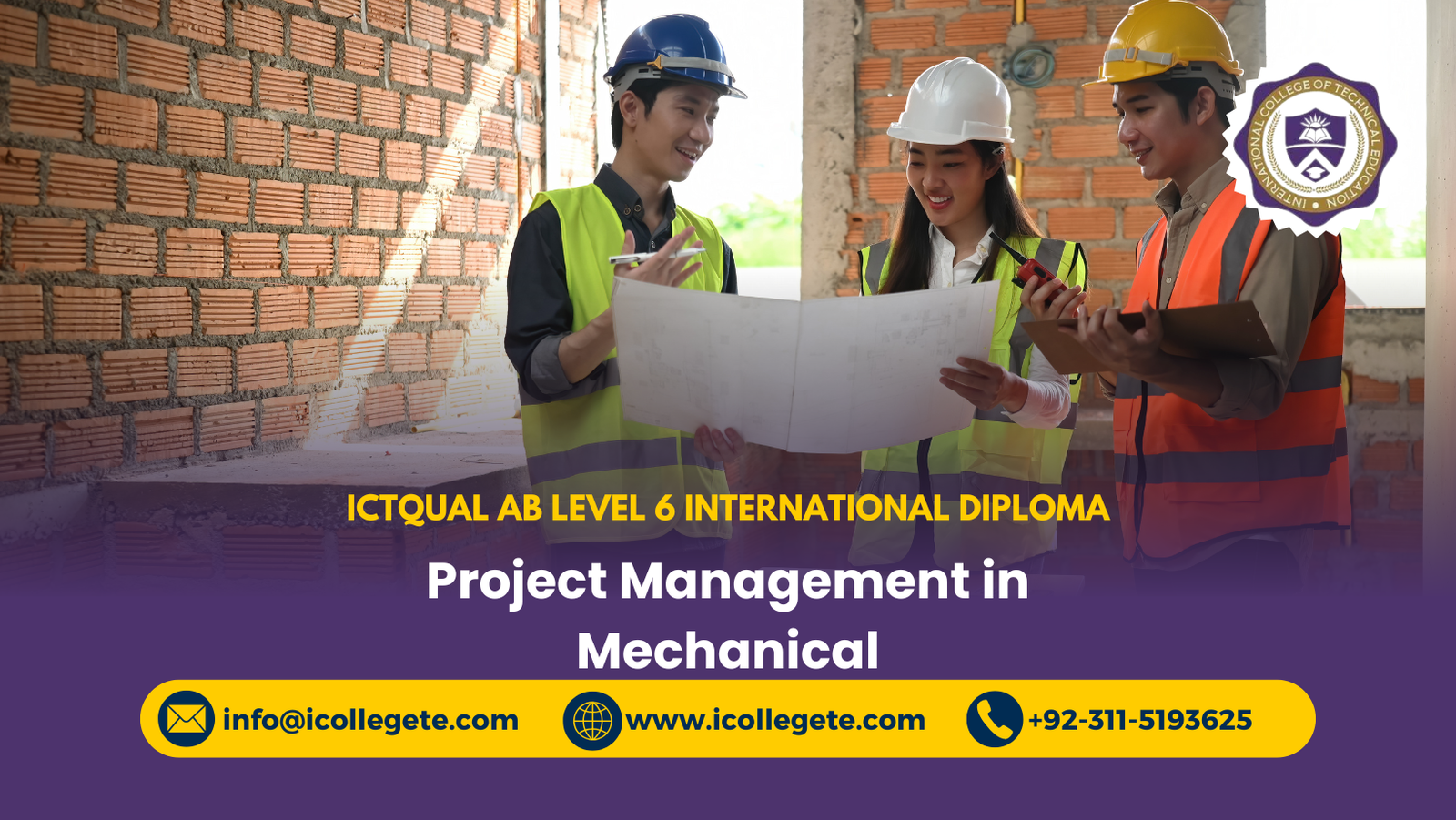 ICTQual AB Level 6 International Diploma in Project Management in Mechanical
