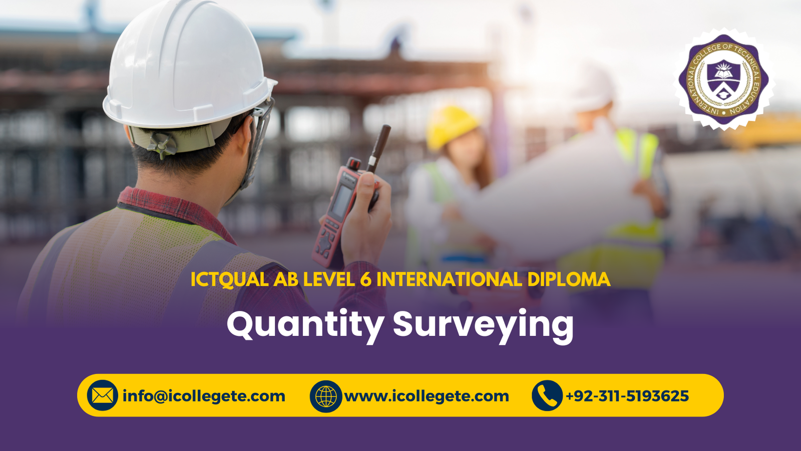 ICTQual AB Level 6 International Diploma in Quantity Surveying