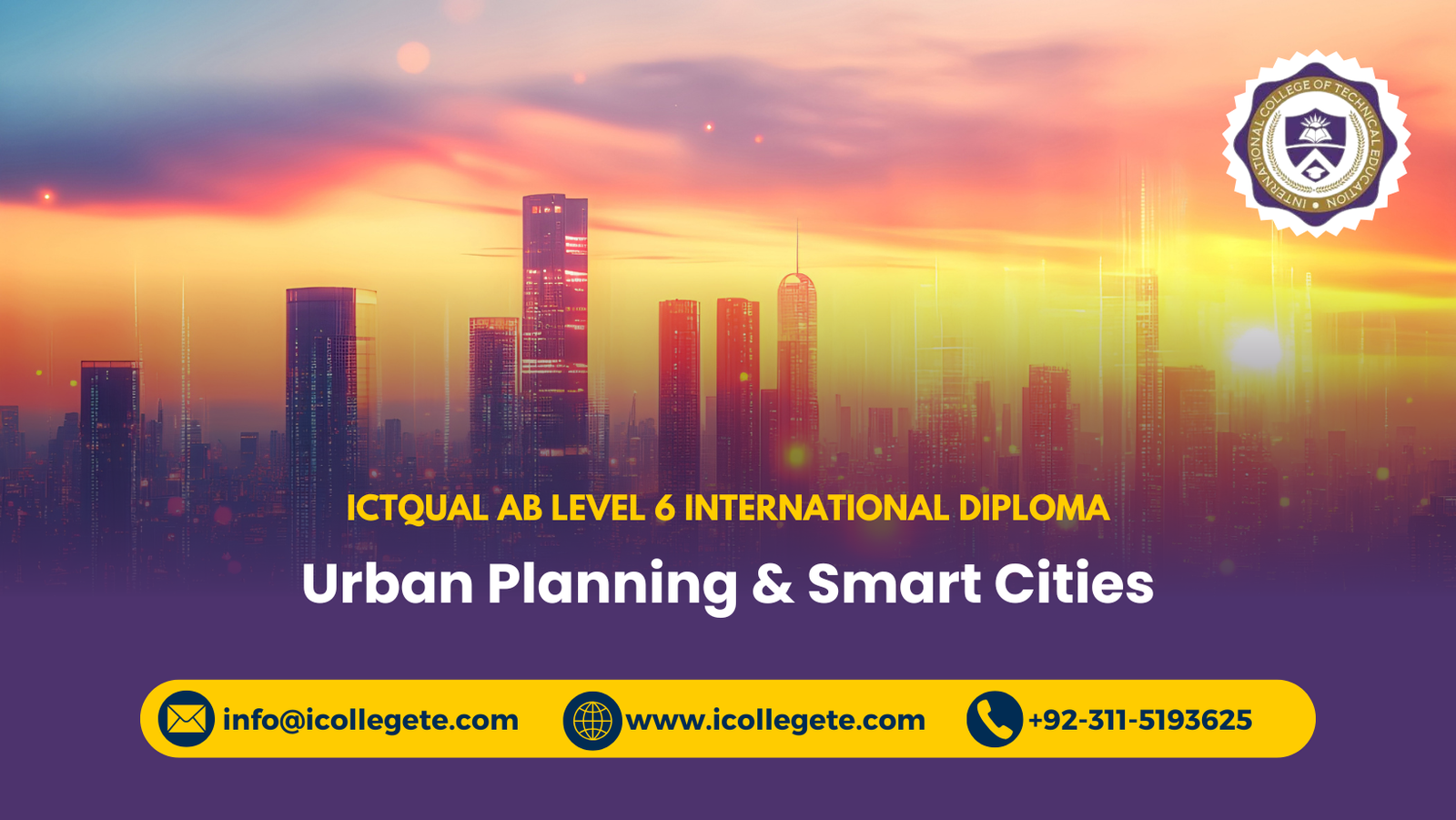 ICTQual AB Level 6 International Diploma in Urban Planning & Smart Cities