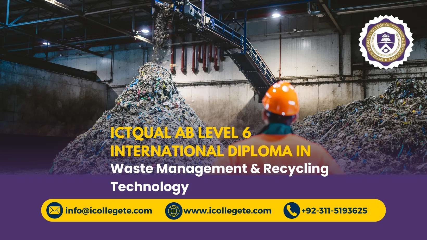 ICTQual AB Level 6 International Diploma in Waste Management & Recycling Technology