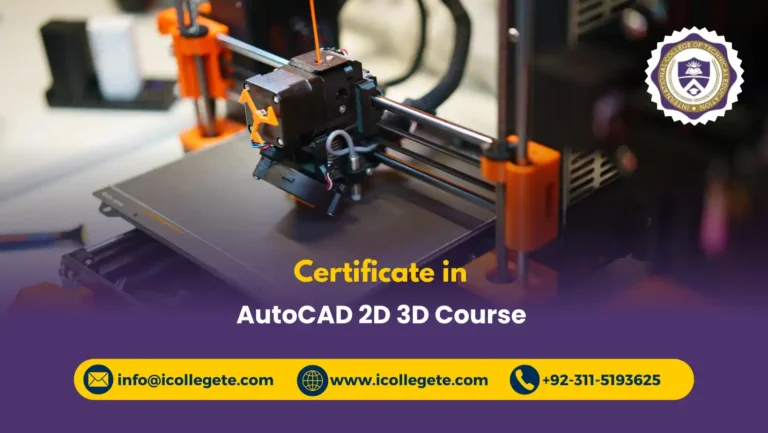 AutoCAD 2D 3D Course in Rawalpindi