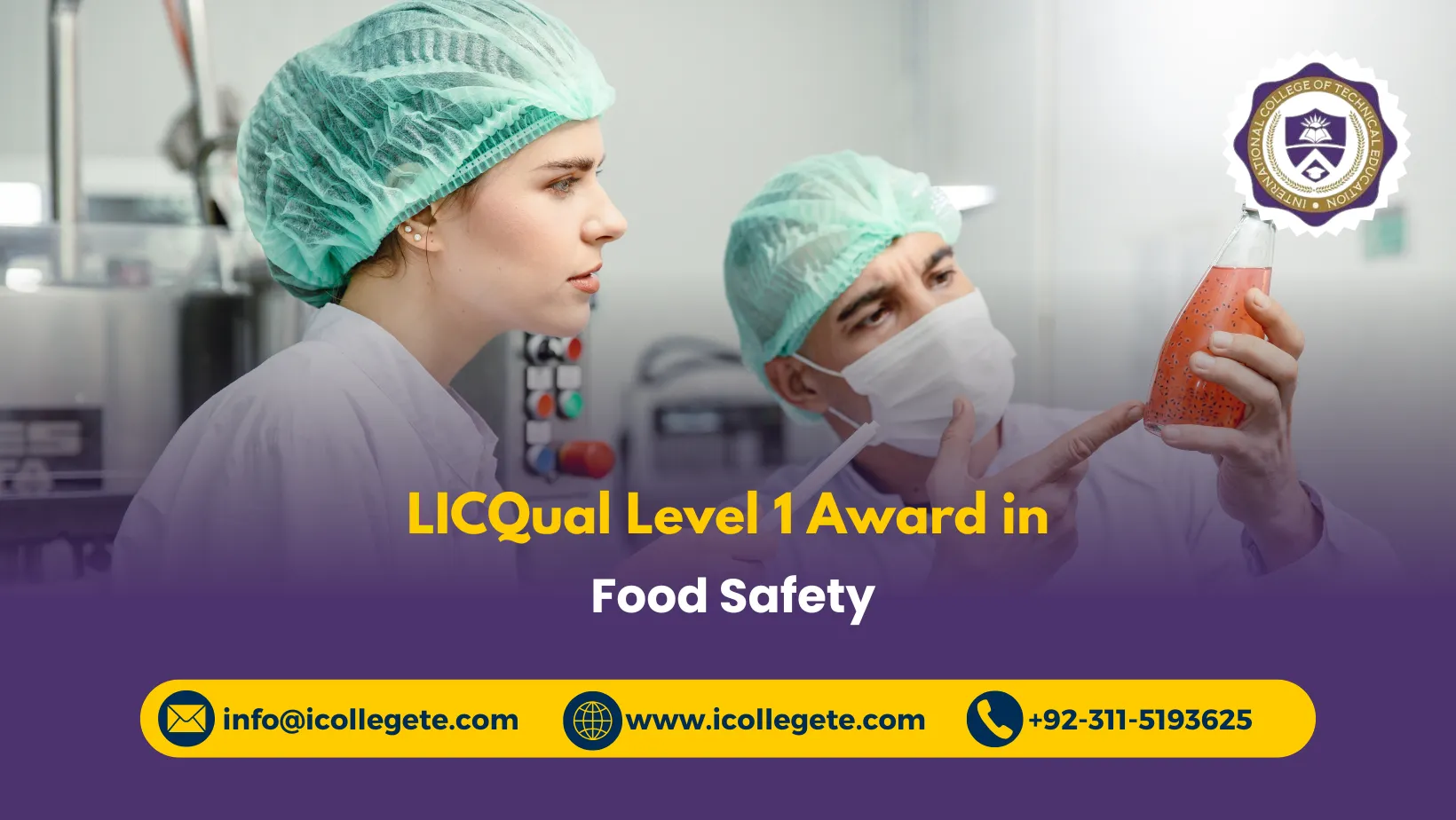 LICQual Level 1 Award in Food Safety in Rawalpindi